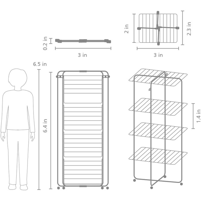 Сушарка для білизни Brabantia HangOn, біла, 30 м
