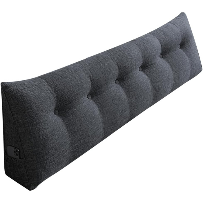 Подушка для читання для ліжка або дивана, валик для шиї, велика подушка, спинка, вельвет, трикутна подушка, кутова подушка, узголів&39я, подушка для підтримки попереку, подушка для ніг, клиноподібна спинка, пляжна, B, 180 x 50 x 20 см, бавовняний чохол, 1