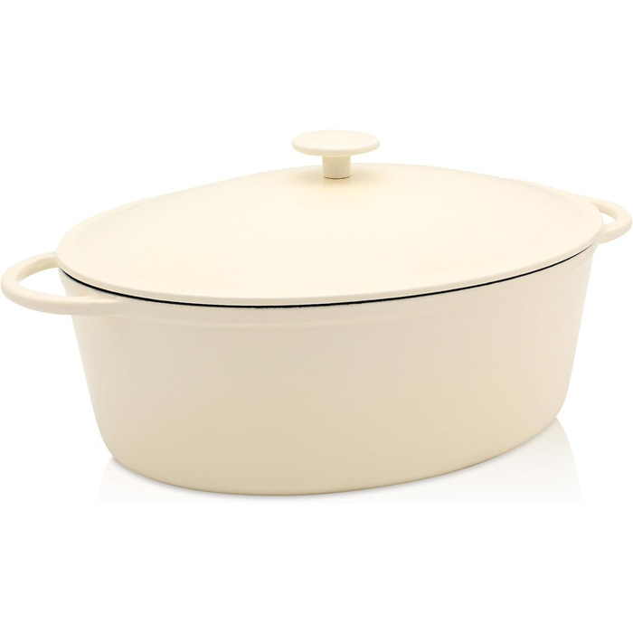 Чавунна гусятниця Krger з кришкою - емальована - висока термостійкість і дуже добре утримує тепло - підходить для всіх типів варил