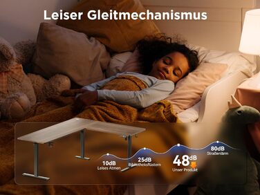 Подібний електричний стіл з регульованою висотою, 190 x 150 см, кутовий стіл, регульована висота, комп&39ютерний стіл з можливістю роботи сидячи та стоячи з органайзером для кабелів для офісу, ігровий, чорний горіх, 190 x 150 см