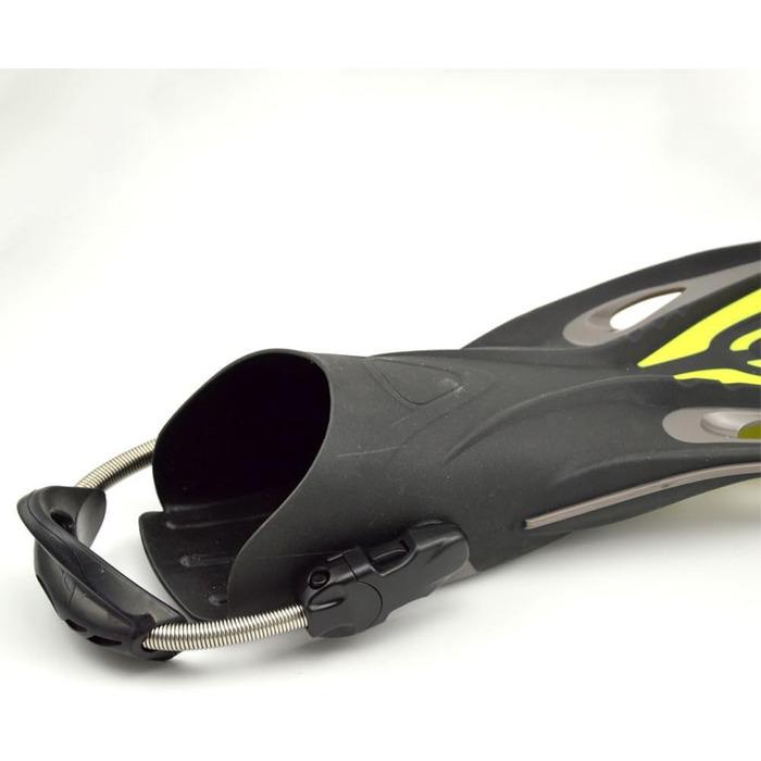 Ремінці для ласт з нержавіючої сталі для дайвінгу, ремінці для ласт з нержавіючої сталі, 2 ремінці для банджі-дайвінгу, нековзні ремінці для ласт, хороша міцність, для Cressi, Mares Fin (M, чорний) M Чорний