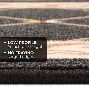 Дім, домівка та багато іншого - традиційна сітка з квітковим оздобленням, повсякденний комплект 15-8 дюймів x 26 дюймів, чорний колір