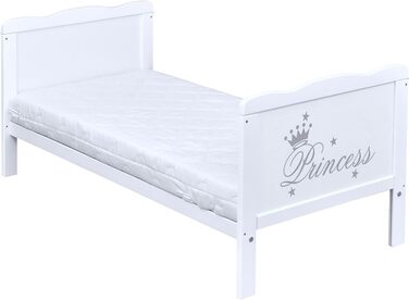 Дитяче ліжечко, розкладне ліжечко, дитяче ліжко Princess 60x120 біле, з прорізувачами