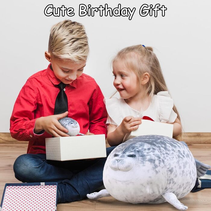 Плюшева подушка-тюлень SQEQE з чотирма дитинчатами