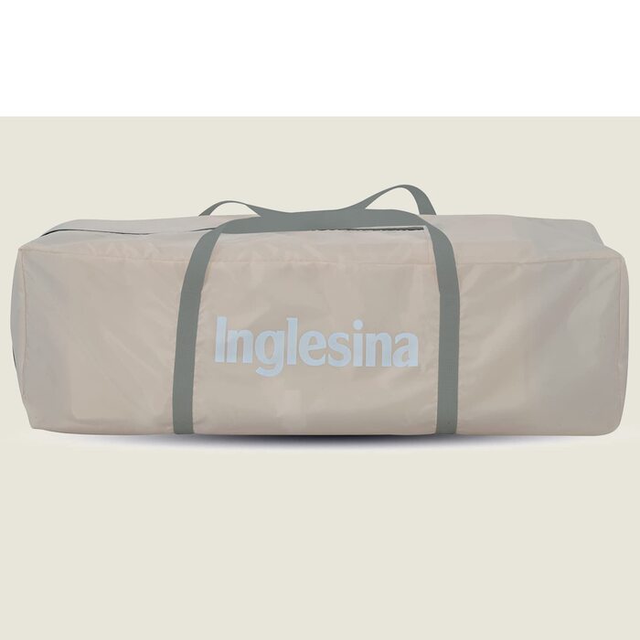 Дорожнє ліжечко Inglesina Lodge, сірий колір, сучасний дизайн, подвійна висота, зручне та портативне, захист від комах, багатофункціональне