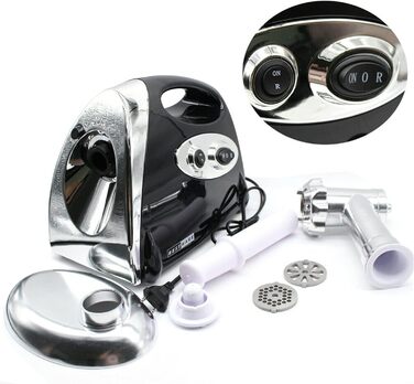 Електрична м'ясорубка 800 Вт Ковбасний фарш для мультиварки М'ясорубка з 3 шліфувальними пластинами і трубками для наповнення ковб