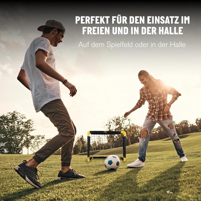 Футбольні ворота Umbro - Футбольні ворота 50 x 44 x 44 см - Складані футбольні ворота - Футбольні ворота для дітей садівництва - Футбольне тренувальне обладнання для використання в приміщенні та на вулиці - Чорний/Жовтий