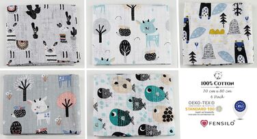 Муслінові серветки - муслінові пелюшки - упаковка 10 70x80 см - тканинні пелюшки, Зроблено в ЄС, перевірено на вміст шкідливих реч