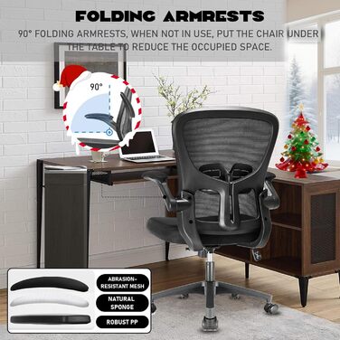 Ергономічне офісне крісло Storeo Imp, до 150 кг, сітка, чорний