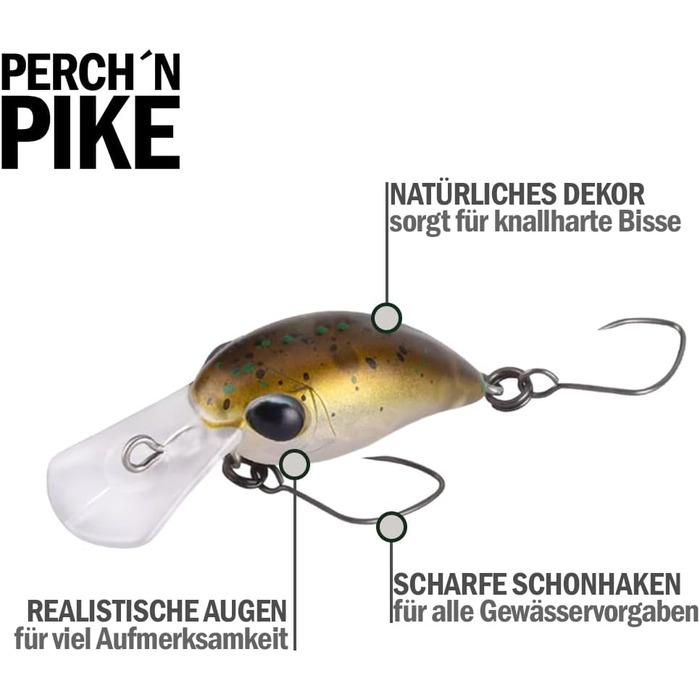 Набір з 5 приманок для форелі з коробкою для снастей, 3,2 см міні-воблери 3,2 г, штучні приманки для форелі та окуня, рибальські аксесуари різних кольорів для рибалок-хижаків, набір 1 - 3,2 г/3,2 см