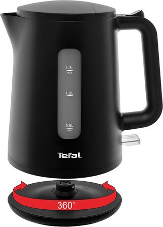 Чайник Tefal KO2008 Principio Select 2400 Вт Резервуар для води 1,7 л Автоматичний вимикач Фільтр проти накипу чорний матовий сингл