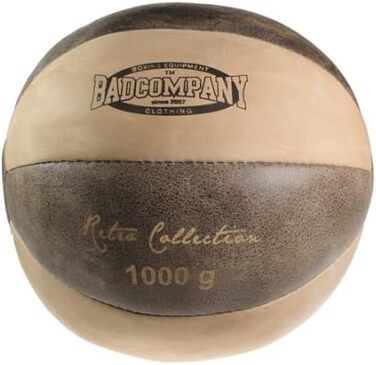 Шкіряний м&39яч Bad Company Retro Medicine Ball I - Коричневий - 1 кг