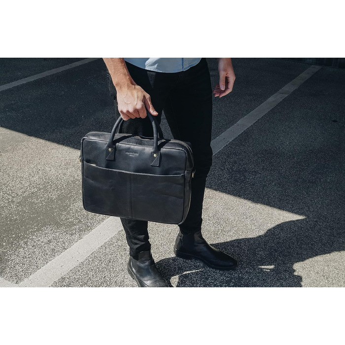 Сумка-портфель (M). Велика сумка ручної роботи, сумка для ноутбука і сумка через плече зі шкіри. Високоякісна чоловіча сумка з нат