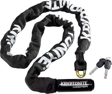 Інтегрований ланцюжок Kryptonite Keeper 712 - Ланцюг із замком 120 см, чорний/білий Інтегрований ланцюжок Keeper 712, чорний/білий, універсальний, 001706KRY Чорний/Білий