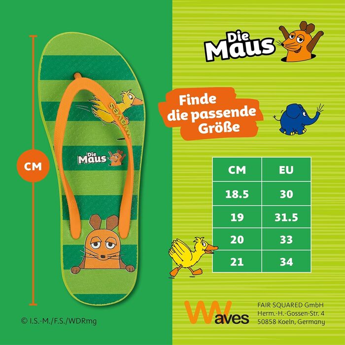 Дитячі шльопанці, сандалі-шльопанці &quotМишка &quotТри друзі&quot&quot, пляжне взуття для літа, відпочинку, піщано-пляжний мотив, капці для купання для дівчаток та хлопчиків, розмір 30-34 (31,5 EU). &quotТри друзі&quot