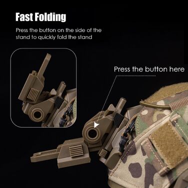 Кріплення на шолом, кріплення для ПНБ, кріплення для шолома для окулярів нічного бачення, регульоване тактичне кріплення на шолом з повного нейлону для L4G24, кріплення для ПНБ PVS-15/18, кріплення для імітації ПНБ типу PVS 31 (чорне)