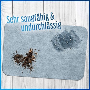 Килимок для бруду - СУПЕРТОНКИЙ 2 мм, Самоклеючий килимок для дверей, Килимок для взуття, Килимок для дверей, Килимок для очищення, Монтажний килимок, Нековзний - Миється - Сірий, Різні розміри (75 x 119 см)