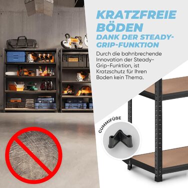 Високоякісний надміцний стелаж ALL Premium, комплект з 2 шт. , 180x150x40 см, чорний, вантажопідйомність 1250 кг, міцний стелаж, глибина 40 см, підходить як металева полиця для зберігання, полиця для майстерні та металевий стелаж, чорний, універсальні сте