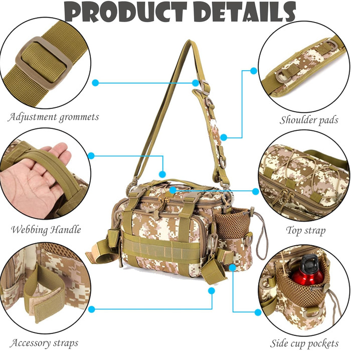 З великою місткістю, сумка для риболовлі великої місткості, водонепроникна сумка для зберігання рибалки, сумка для риболовлі на коропа, сумка на одне плече, колір жовтий