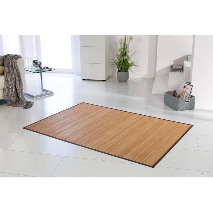 Килим DE-COMmerce з бамбука HIGHQ з бамбукової доріжки з бордюром, нековзний, 70x140 см