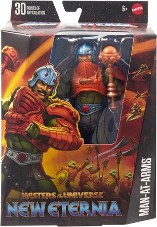 Майстри Всесвіту Masterverse New Eternia Man-At-Arms фігурка, 30 рухомих суглобів, змінні голова, руки і дубина, іграшка MOTU, HYC48