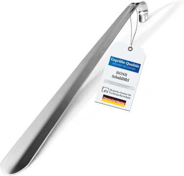 Рожок для взуття з нержавіючої сталі (42 см) - дуже міцний рожок ергономічної форми Сірий