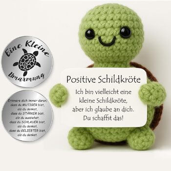 М'яка іграшка Pocket Hug Positive Turtle 7 см, в'язана вовна