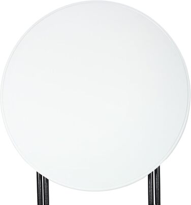 Складаний стіл Casaria Ø 72 см, круглий, міцний, садовий, висота 110 см, водовідштовхувальний, металевий, розкладний стіл, стіл для бістро, стіл для вечірки, барний стіл, пивний стіл, білий, комплект з