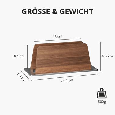 Підставка для ноутбука з дерева та алюмінію Muso - вертикальна. Компактний регульований тримач для MacBook Pro/Air, iPad, Samsung, планшетів та ноутбуків.