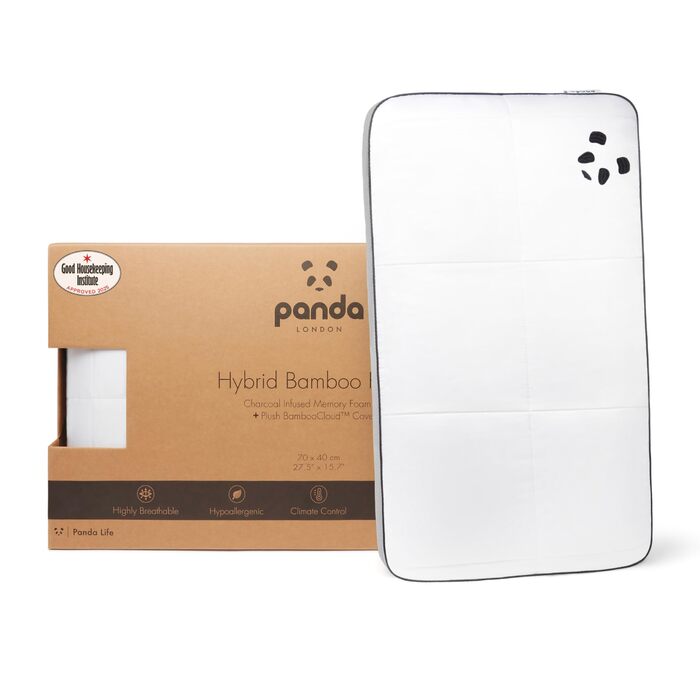 Гібридна бамбукова подушка Panda мякий, дихаючий бамбуковий чохол, ортопедична піна з ефектом памяті Lyocell