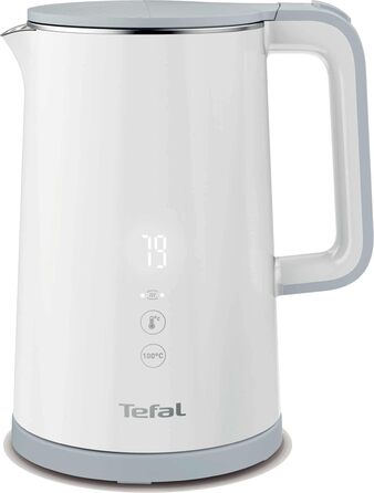 Чайник Tefal KO6931 Sense Ємність 1,5 л Цифровий дисплей 5 рівнів температури Основа на 360 Індикатор рівня води Знімний фільтр від накипу Функція підтримки тепла протягом 30 хвилин 1800 Вт білий