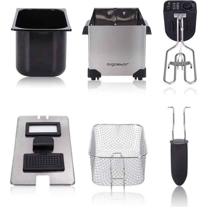 Напівпрофесійна фритюрниця, нержавіюча сталь, 2200 Вт, 3 літри. Не містить бісфенолу А, 30HEZ -