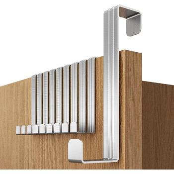 Дверні гачки 4smile - набір з 10 шт. , нержавіюча сталь - Дверні гачки для підвішування, універсальні, дверна вішалка для підвішув