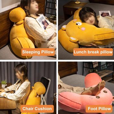 М&39яка подушка для читання, м&39яка подушка з підлокітниками для дорослих та дітей, спинка дивана, крісла, сидіння, гри перед телевізором, клиноподібна подушка з валиком для шиї (розмір 7550 см, колір чорний) 7550 см чорний