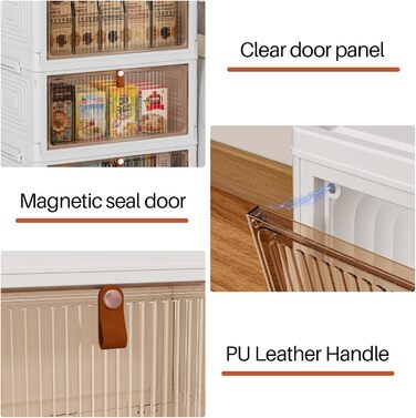 Коробка для зберігання з кришкою - пластикова коробка 23 л * 4 з кришкою, коробки для зберігання з кришкою, розкладна коробка, складні контейнери для зберігання для дому та офісу, білий колір, 4 упаковки по 23 л (4 яруси та 1 кришка)