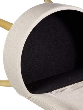 Крісло ECHTWERK Вінс, м&39яке крісло, зручне крісло, висока спинка, м&39яка пінопластова підкладка, дерев&39яні ніжки, 6,2 кг, кремове, широке