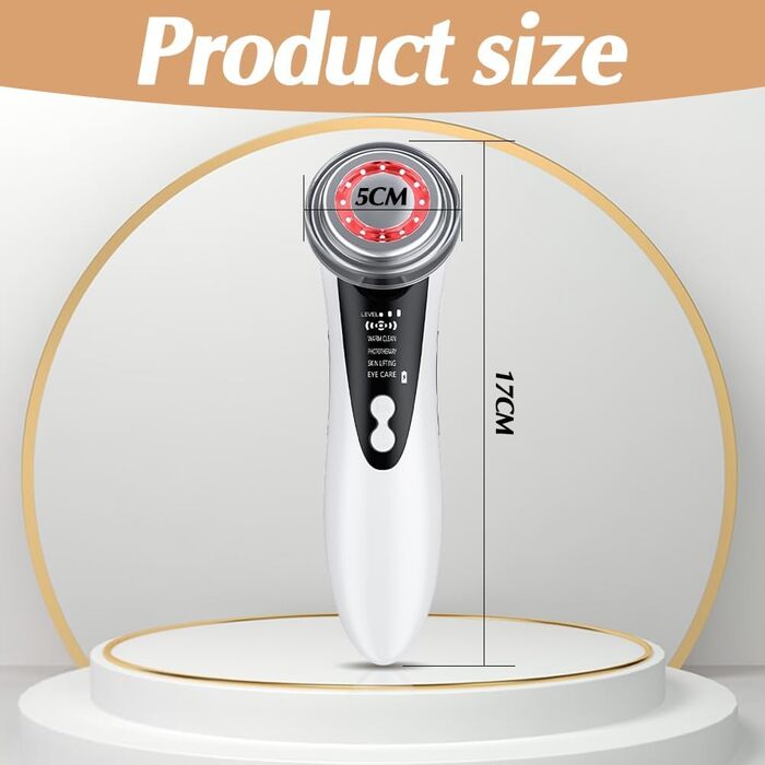 Електричний масажер для обличчя Gohytal, масажер для обличчя для усунення зморшок, проти зморшок і старіння, вібромасажер з технологією для підтяжки обличчя, глибокого очищення, усунення зморшок