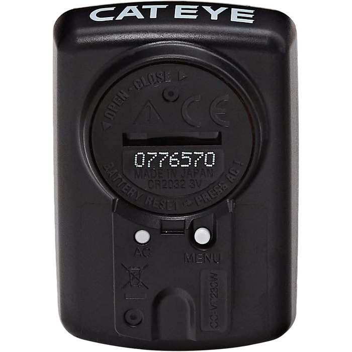 Велокомп'ютер Cateye Velo Wireless, Бездротовий, Водовідштовхувальний, Пластик, Чорний