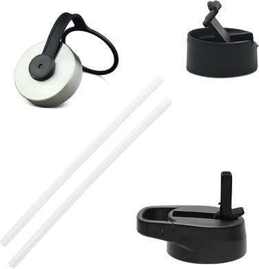 Спортивна пляшка для пиття Iron Flask - 1,8 л, 3 кришки (солом'яна кришка), герметична, з вакуумною ізоляцією з нержавіючої сталі,