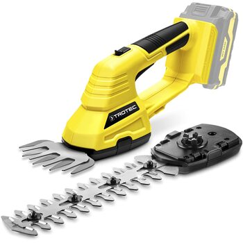 Акумуляторні ножиці для трави та кущів TROTEC PGSS 10-20V Лезо для трави 10 см, Лезо для кущів 20 см Запобіжний вимикач, батарея не входить до комплекту