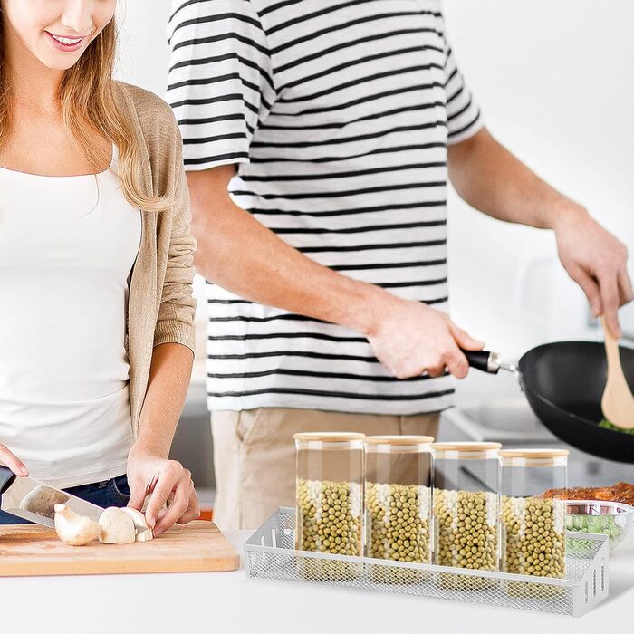 Металева настінна полиця для спецій Bomblap, підвісна кухонна полиця, підставка для спецій для кухонних шаф, дверцят кухонних шаф, декор, стільниця, сріблясто-сіра (4 яруси)