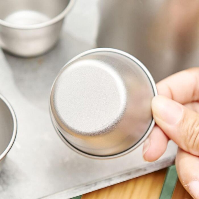 Компактний набір чашок Mini-Teeset, 4 чашки, ідеальний для походів, кемпінгу, подорожей, пікніків та домашнього використання, легкий та зручний для транспортування, для чоловіків