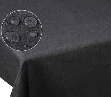 Скатертина Льняна скатертина Льняний вигляд Водовідштовхувальна Ефект лотоса Скатертина Захист від плям Легко миється Брудовідштов