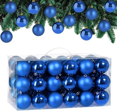 Різдвяні кульки 54 шт сині Deuba