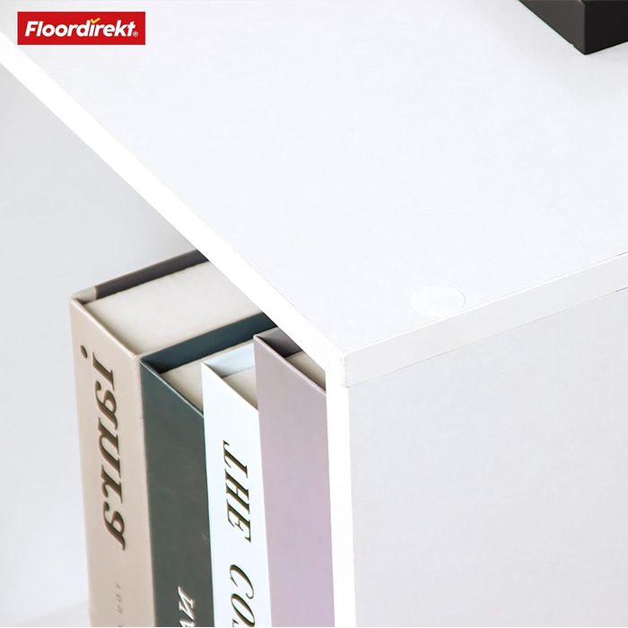 Біла книжкова полиця Floordirekt, дерев&39яна полиця з 6 відділеннями, кубічна полиця для вітальні та спальні (Вермонт)