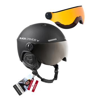 Чорний щілинний лижний шолом Arlberg з 2 козирками, розмір S/M (54-57), чорний