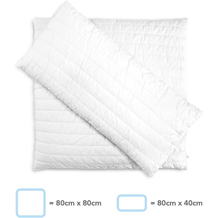 Подушка з верблюжої вовни з наповнювачем зі 100 органічного пуху 40 x 80 см наповнювач з чистої верблюжої вовни 860 г, біла 40 x 80 см