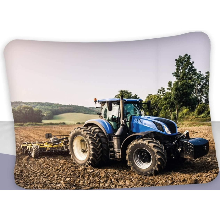 Комплект дитячої постільної білизни Синій трактор, 135 x 200 см 80 x 80 см, 100 бавовна