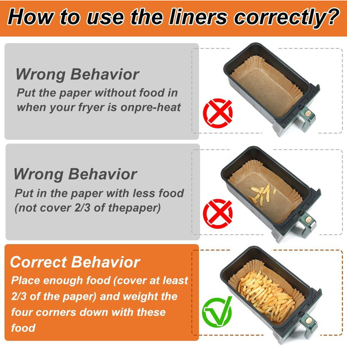 Аксесуари для фритюрниці BYKITCHEN для Tefal 5.2/3.1L Dual Easy Fry, Philips Dual Basket Airfryer 3000 Series, Папір для випічки для фритюрниці Moulinex 8.3 л, Cecotec, DMS, аксесуари для фритюрниці (100 шт. )
