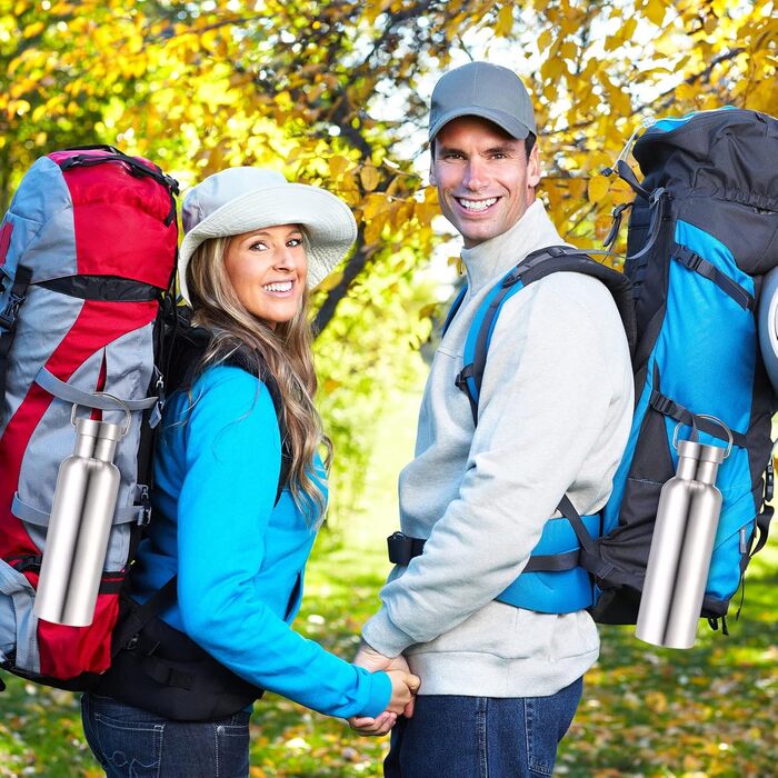 Спортивна пляшка для води Mimorou з нержавіючої сталі, з подвійними стінками, ізольована, багаторазова, вакуумна металева пляшка д